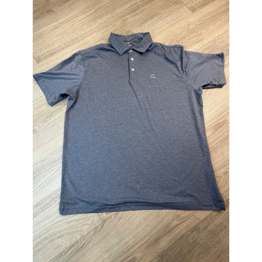 Rhoback Mens XL Blue Heather Performance Golf Polo Shirt SU23_1_MTSP Short Sleev